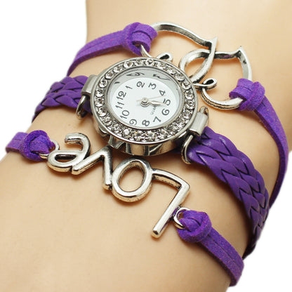 Bracciale cuore doppio intrecciato