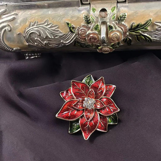Spilla rose dipinte