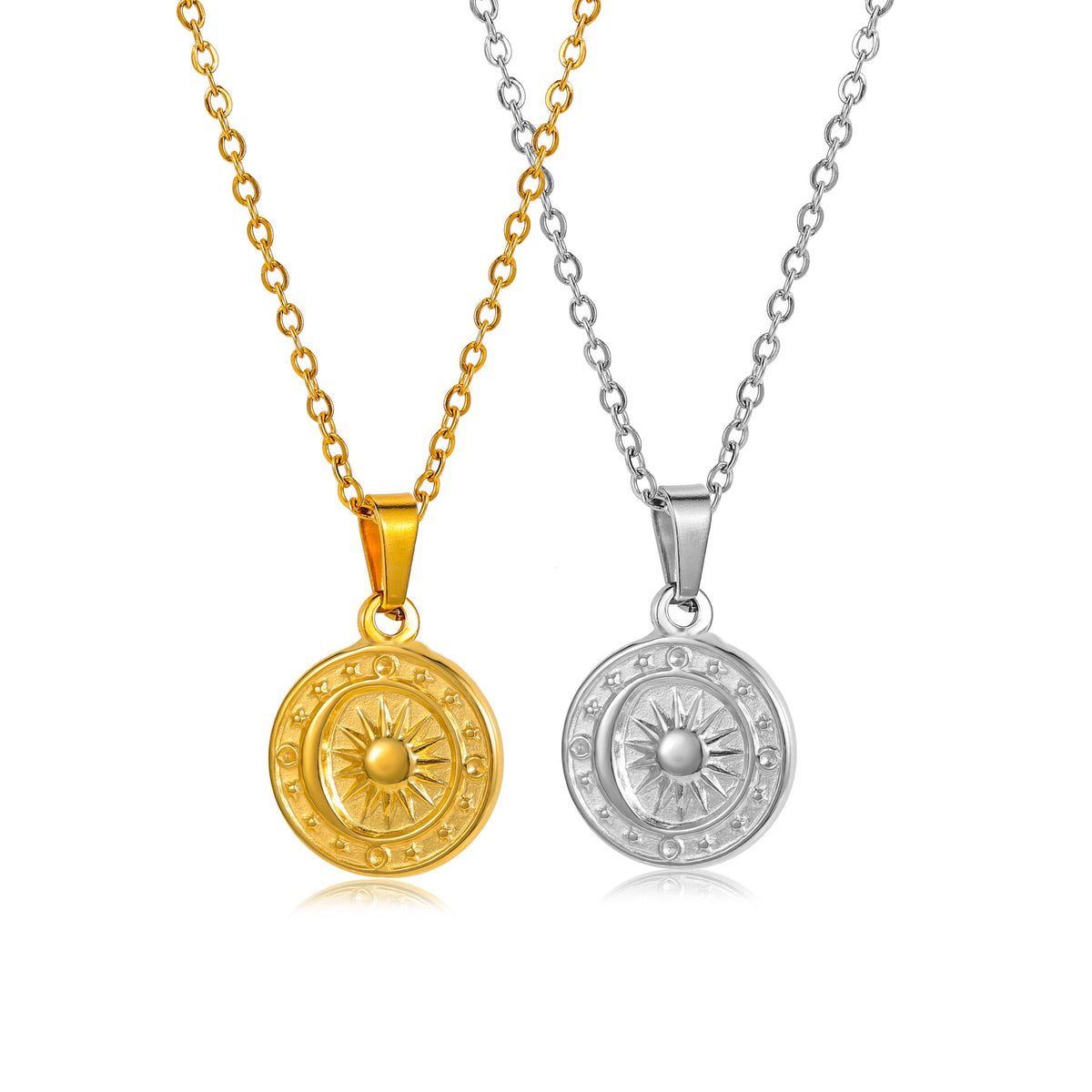 Collana sole luna bussola