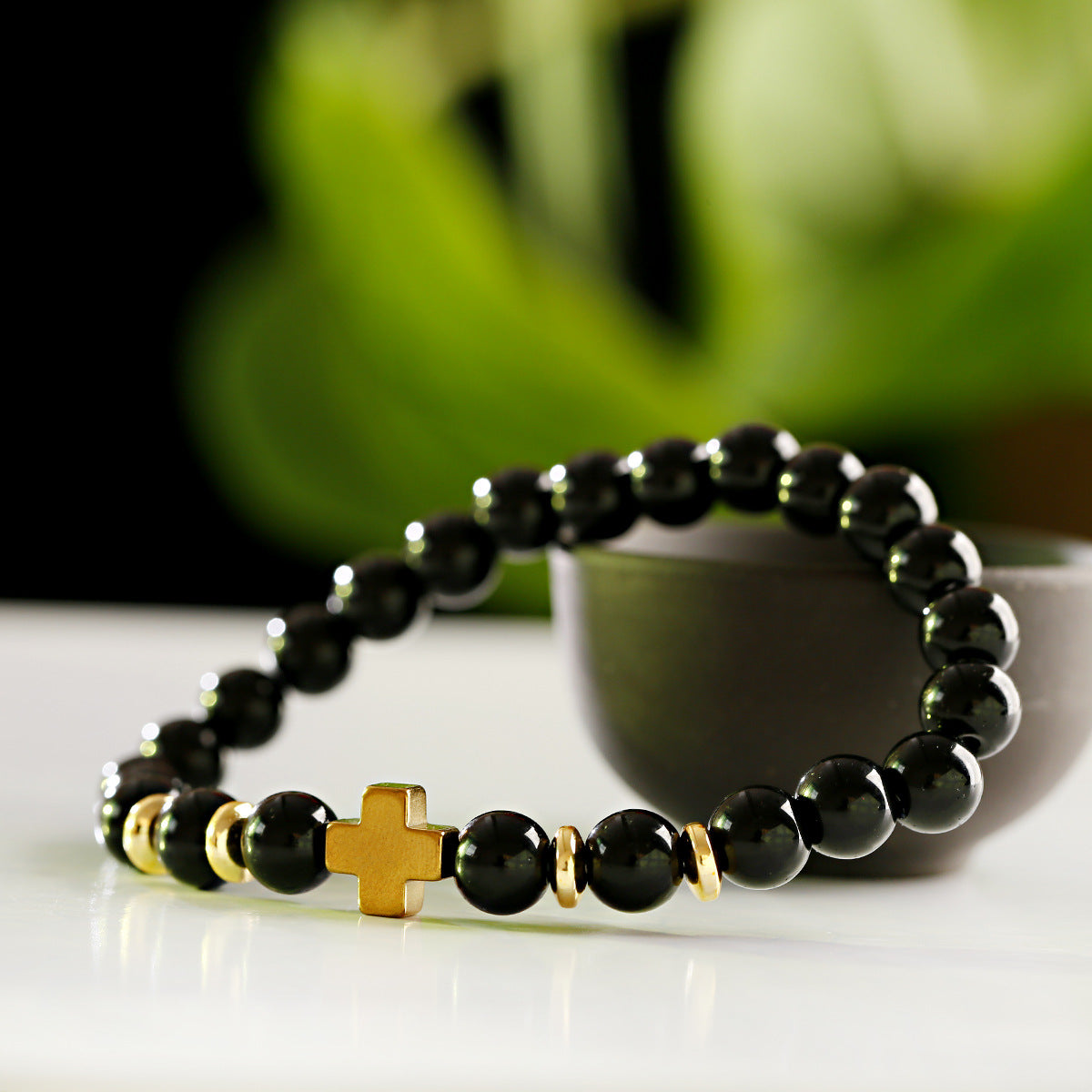 Bracciale croce e legno