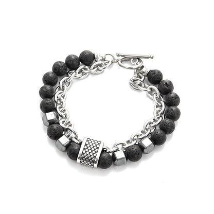 Bracciale perline pietra naturale