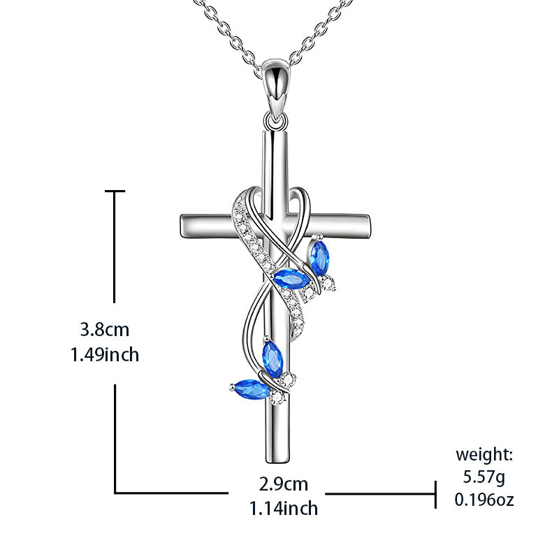 Collana farfalla croce