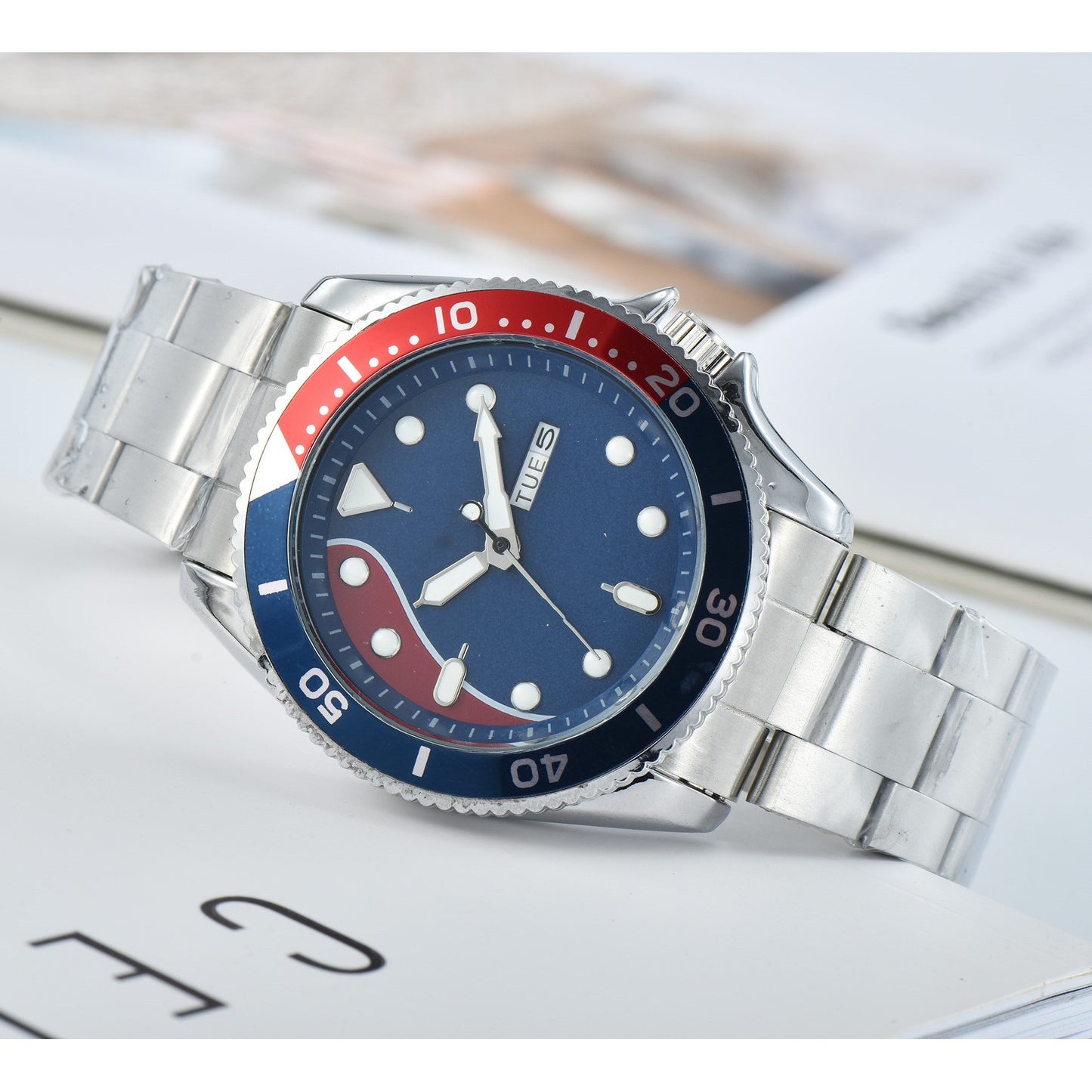 Orologio calendario doppio da uomo