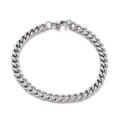 Bracciale catena cubana titanato