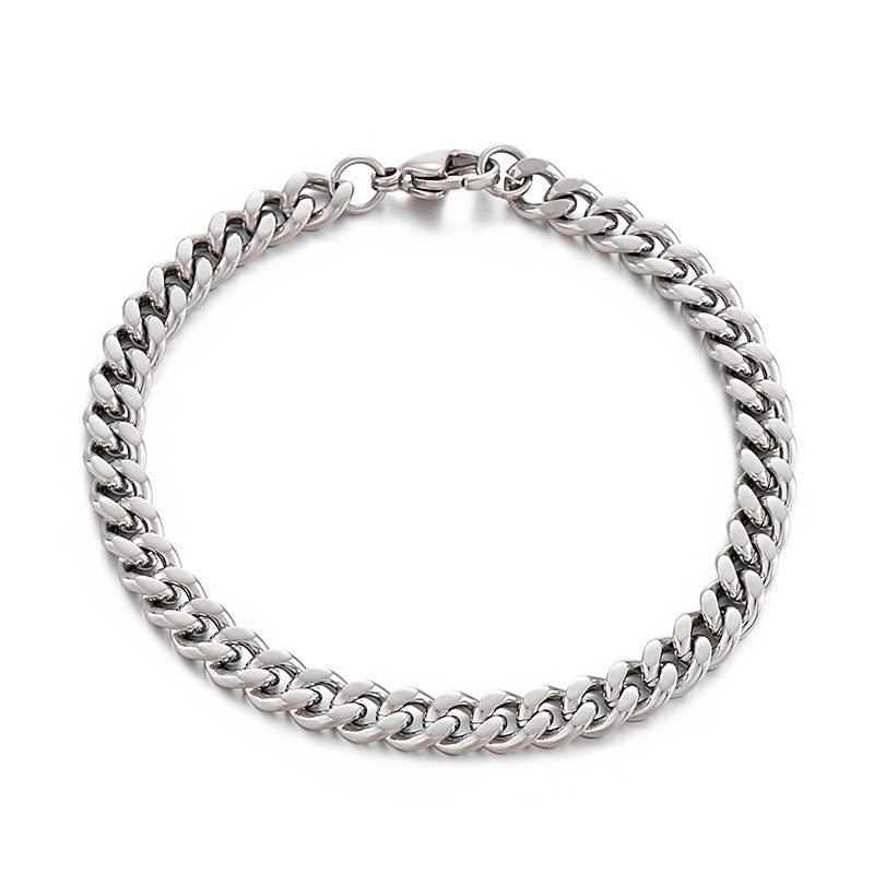 Bracciale catena cubana titanato