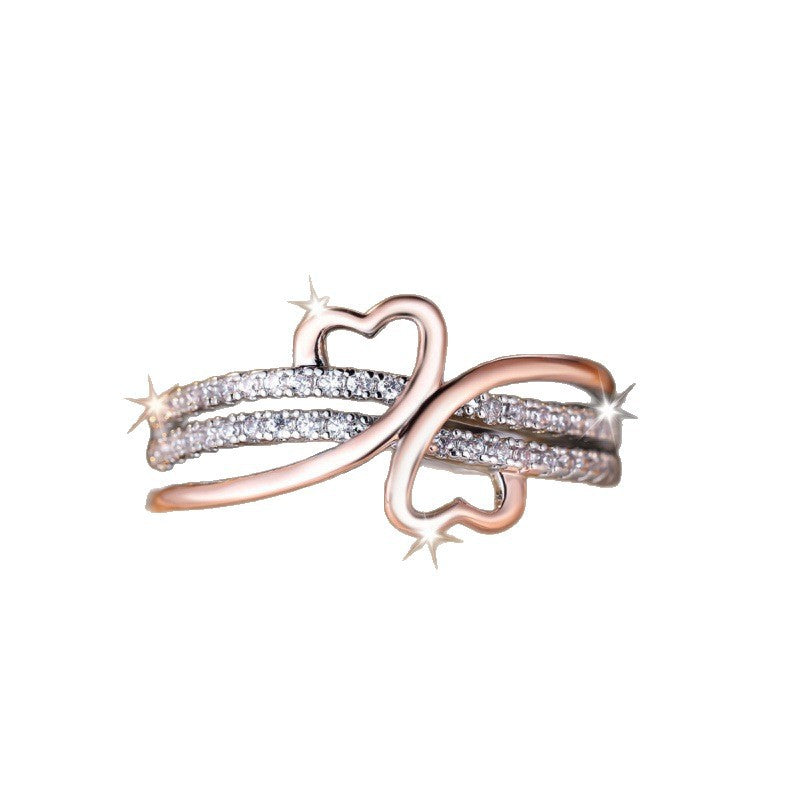 Anello Cuore Bicolore