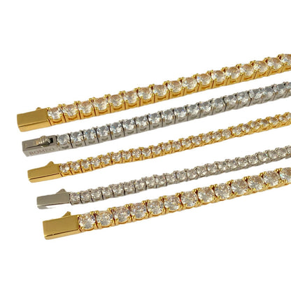 Bracciale acciaio e zirconi titanio