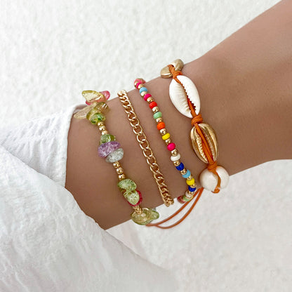 Cavigliera conchiglie boho set