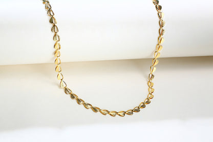 Collana foglia titanio