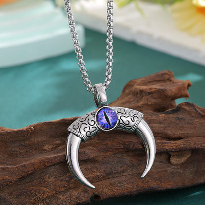Collana corno di toro occhio del diavolo