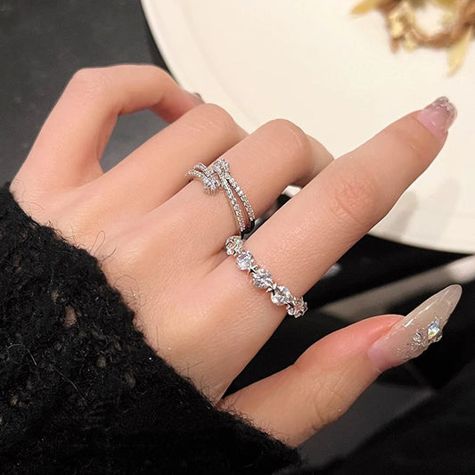 Anello stella aperto doppio strato
