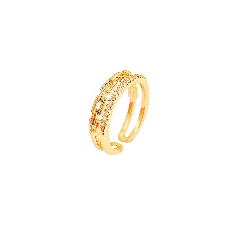 Anello farfalla zircone regolabile da donna