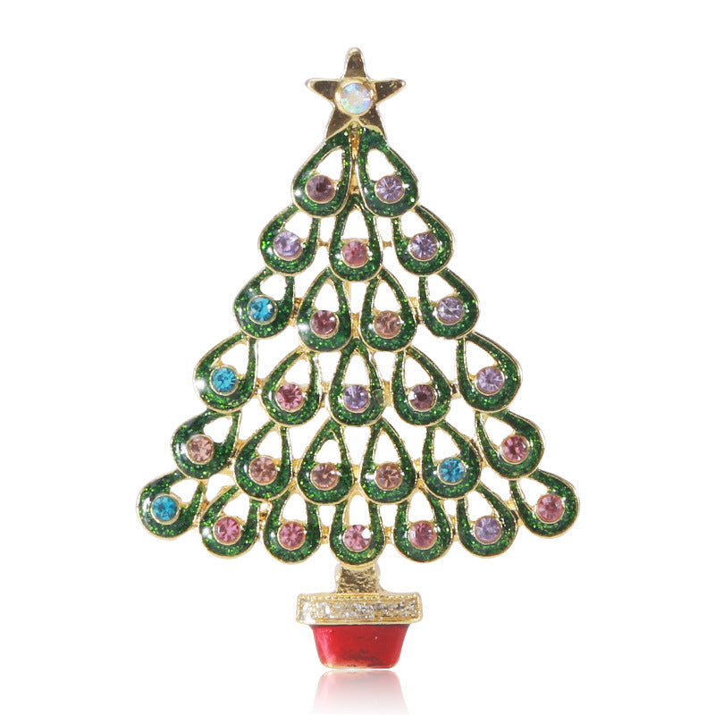 Spilla albero di Natale in lega
