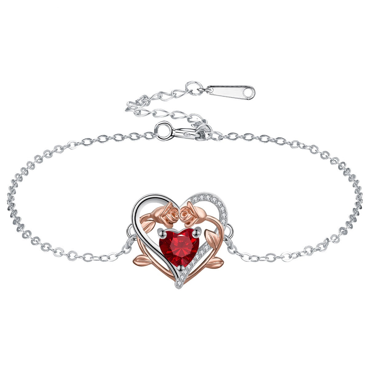 Bracciale cuore rosa