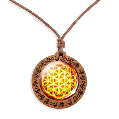 Collana Mandala Legno