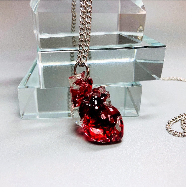 Collana pendente cuore artistico