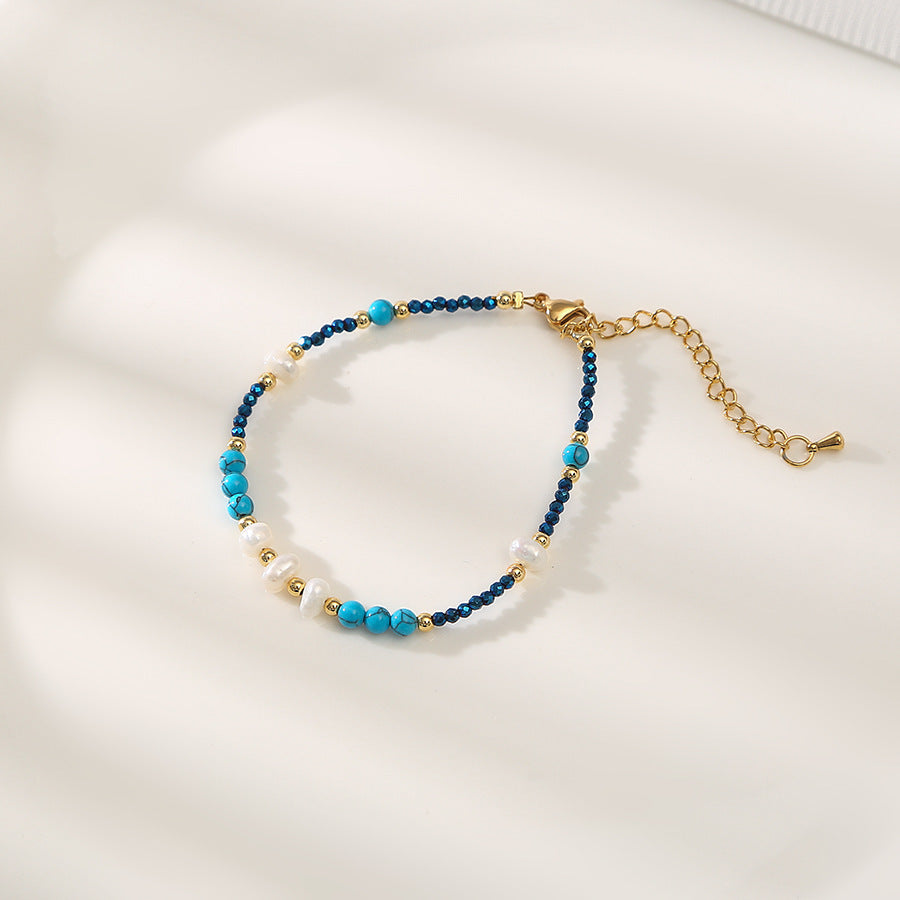 Bracciale turchese perle