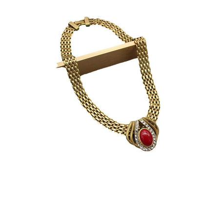 Collana agata rossa e verde