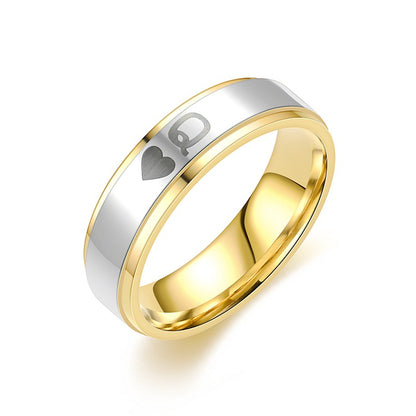 Anello coppia titanio acciaio
