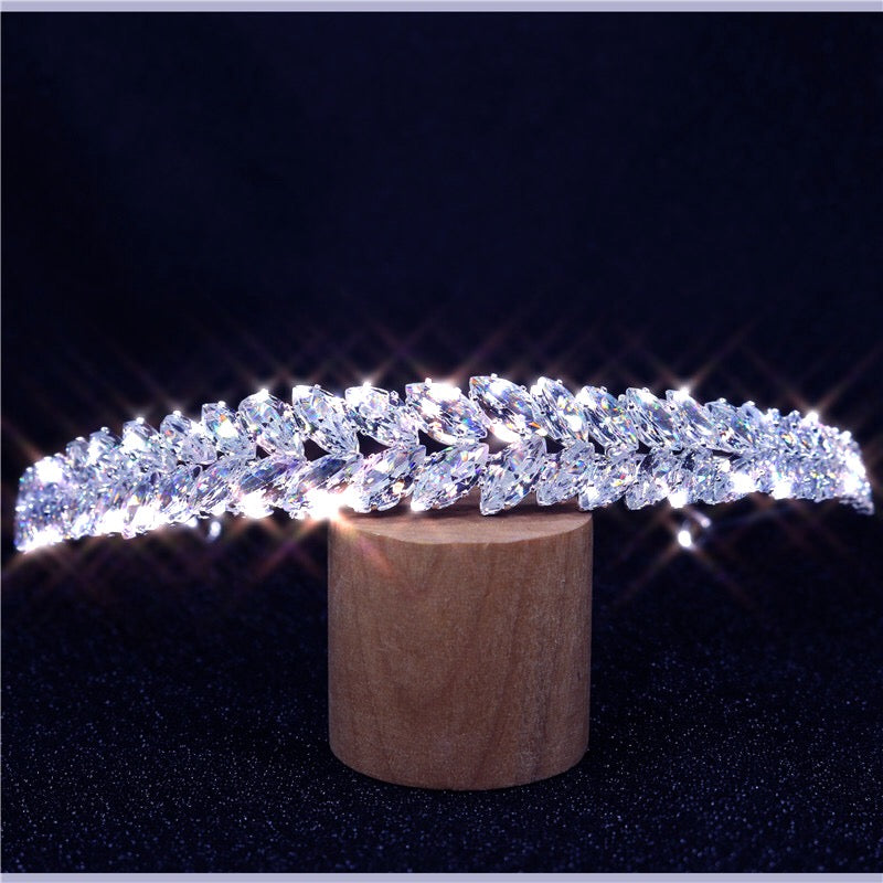 Corona sposa strass e cristalli