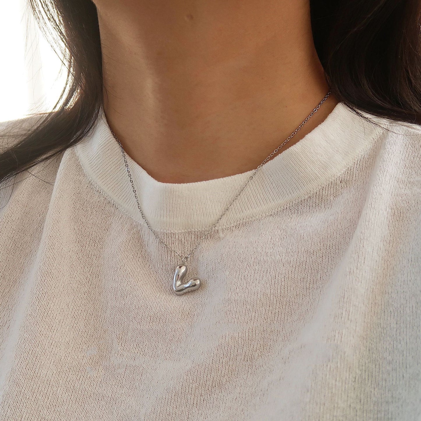 Collana cuore e V