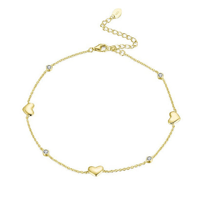 Cavigliera argento cuore