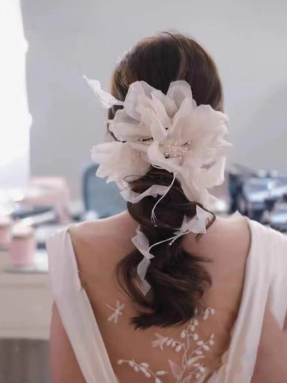 Accessorio capelli fiore fatto a mano
