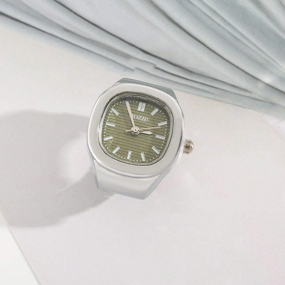 Anello orologio quadrato