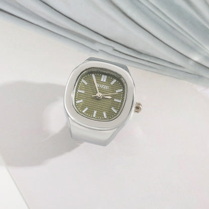 Anello orologio quadrato