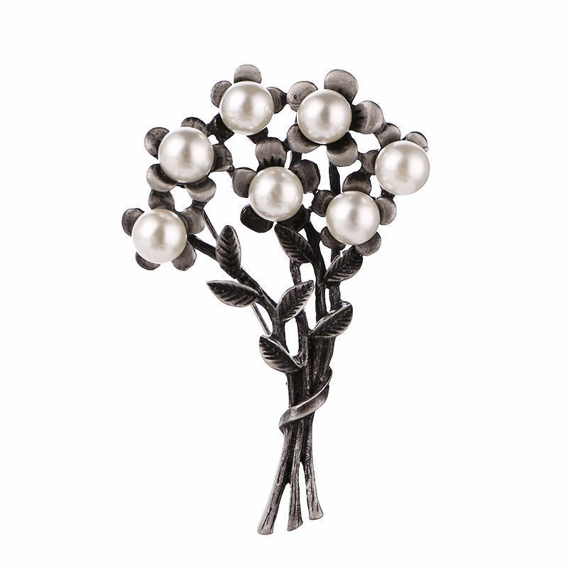 Spilla petto pietra bouquet