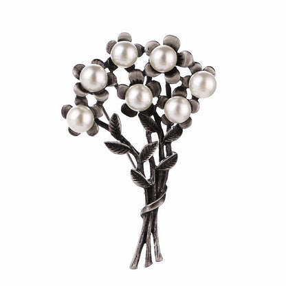 Spilla petto pietra bouquet