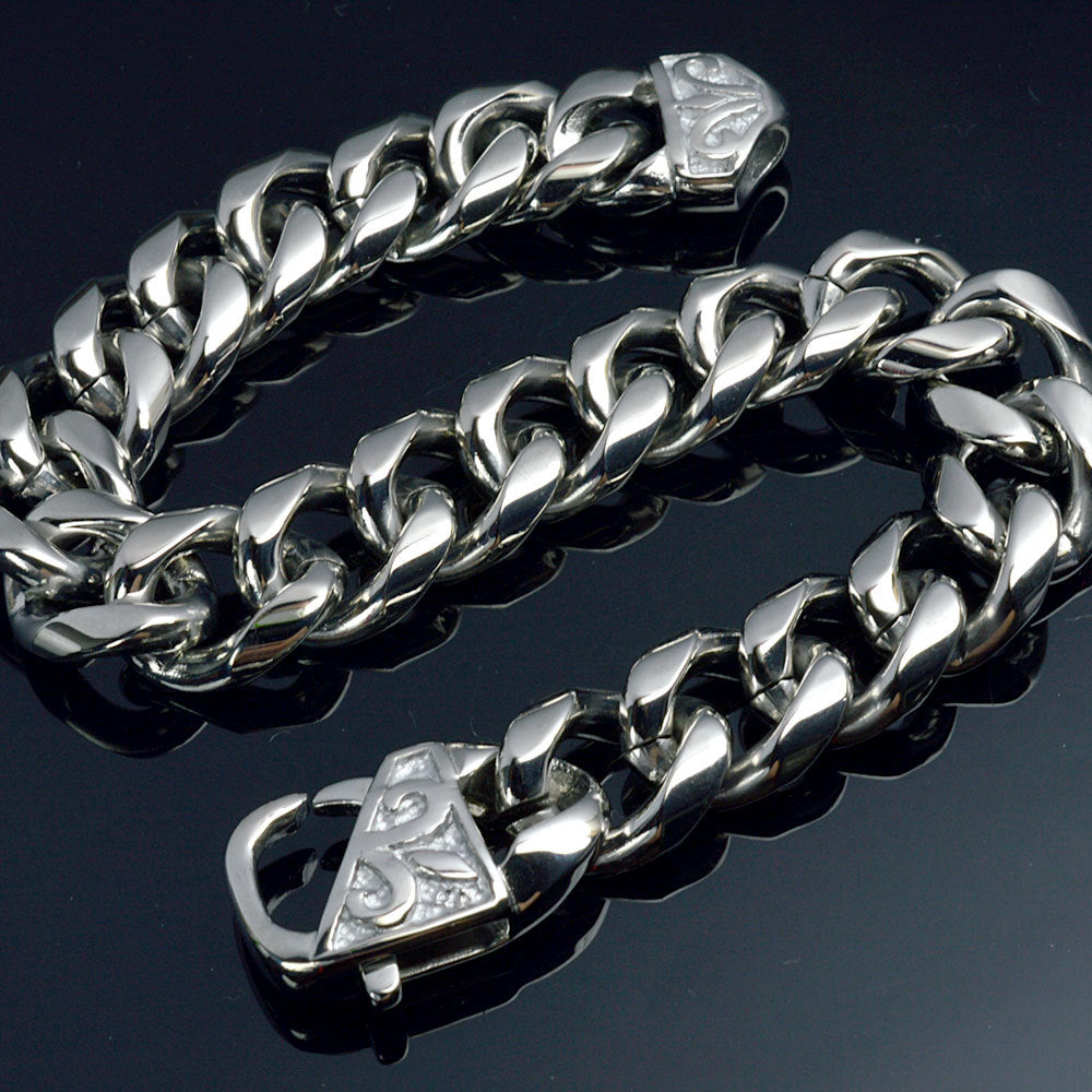 Bracciale punk rock titanio acciaio