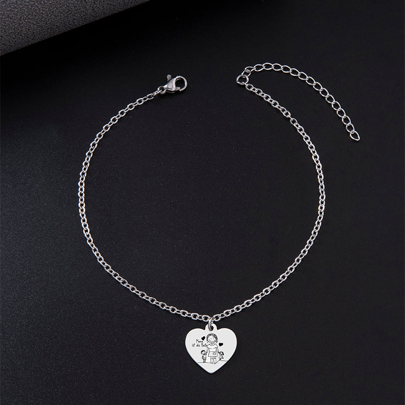 Cavigliera cuore pesca