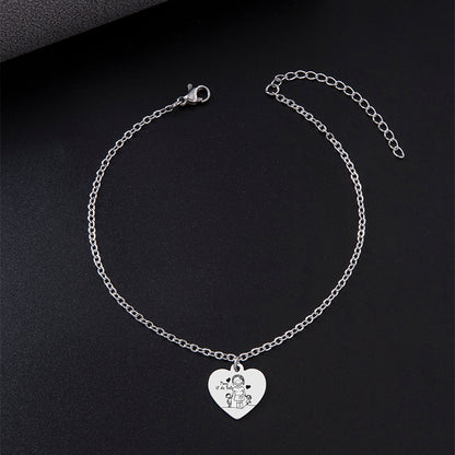 Cavigliera cuore pesca