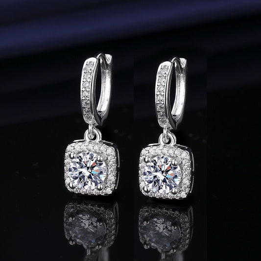 Orecchini cuore zircone a griffe