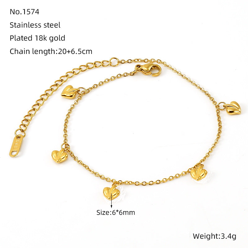 Bracciale con cuori