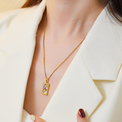 Collana Cuore e Luna Retrò