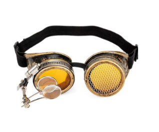 Occhiali steampunk con lente mesh