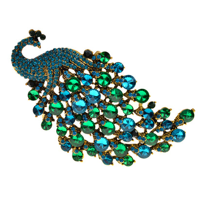 Spilla pavone colorato