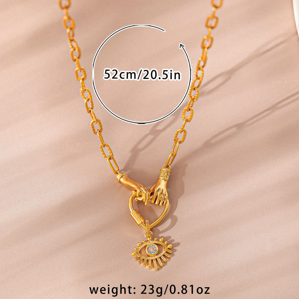 Collana occhio del male zirconi oro