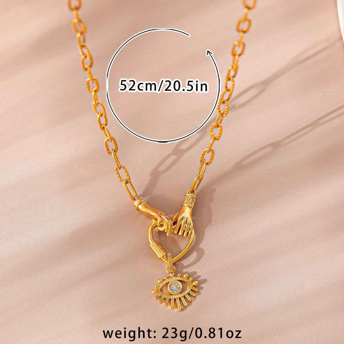 Collana occhio del male zirconi oro