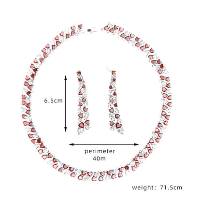 Set catena clavicolare e orecchini zircone