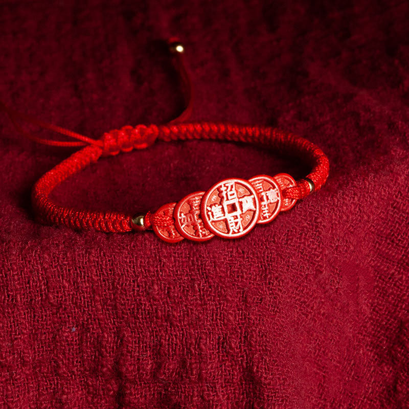 Bracciale cinabro intrecciato