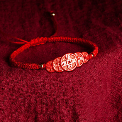 Bracciale cinabro intrecciato