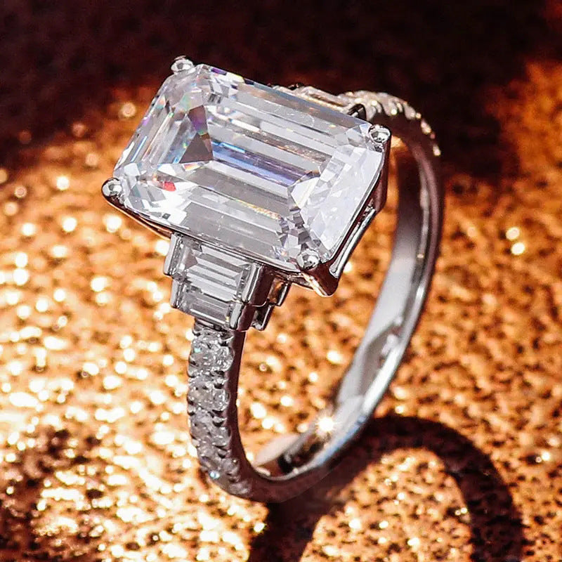 Anello quadrato zircone da donna