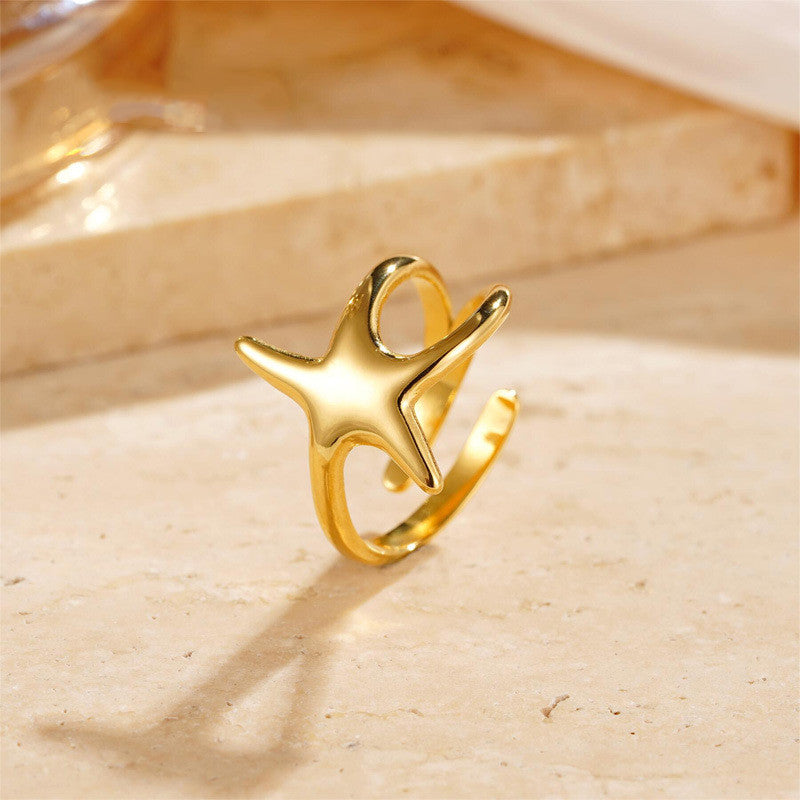 Anello pentagramma regolabile