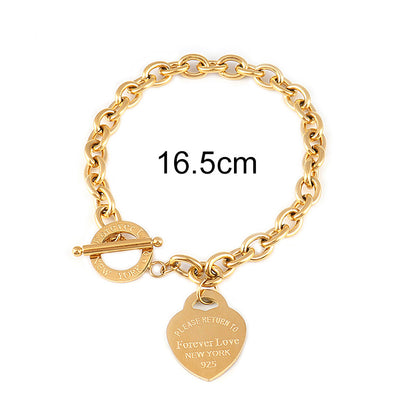 Bracciale cuore smalto