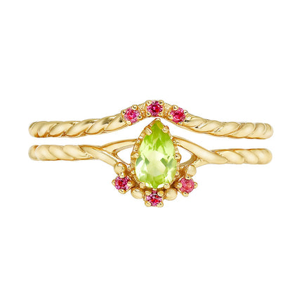 Anello olivina retrò