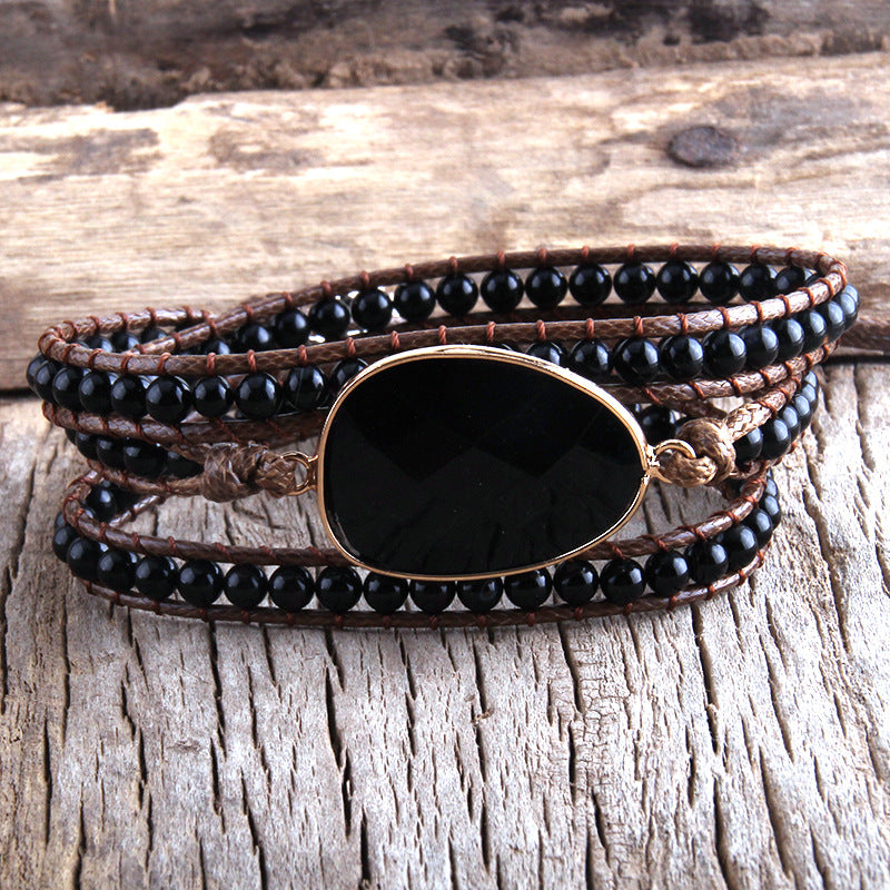 Bracciale Intrecciato Pietra Naturale