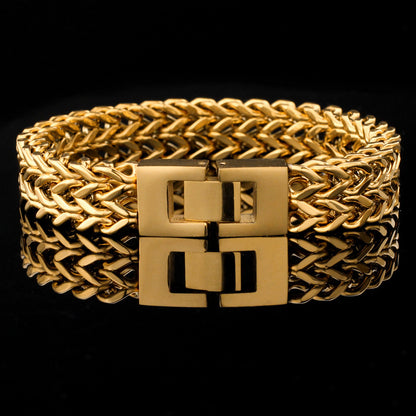 Bracciale catena cubana doppio retrò